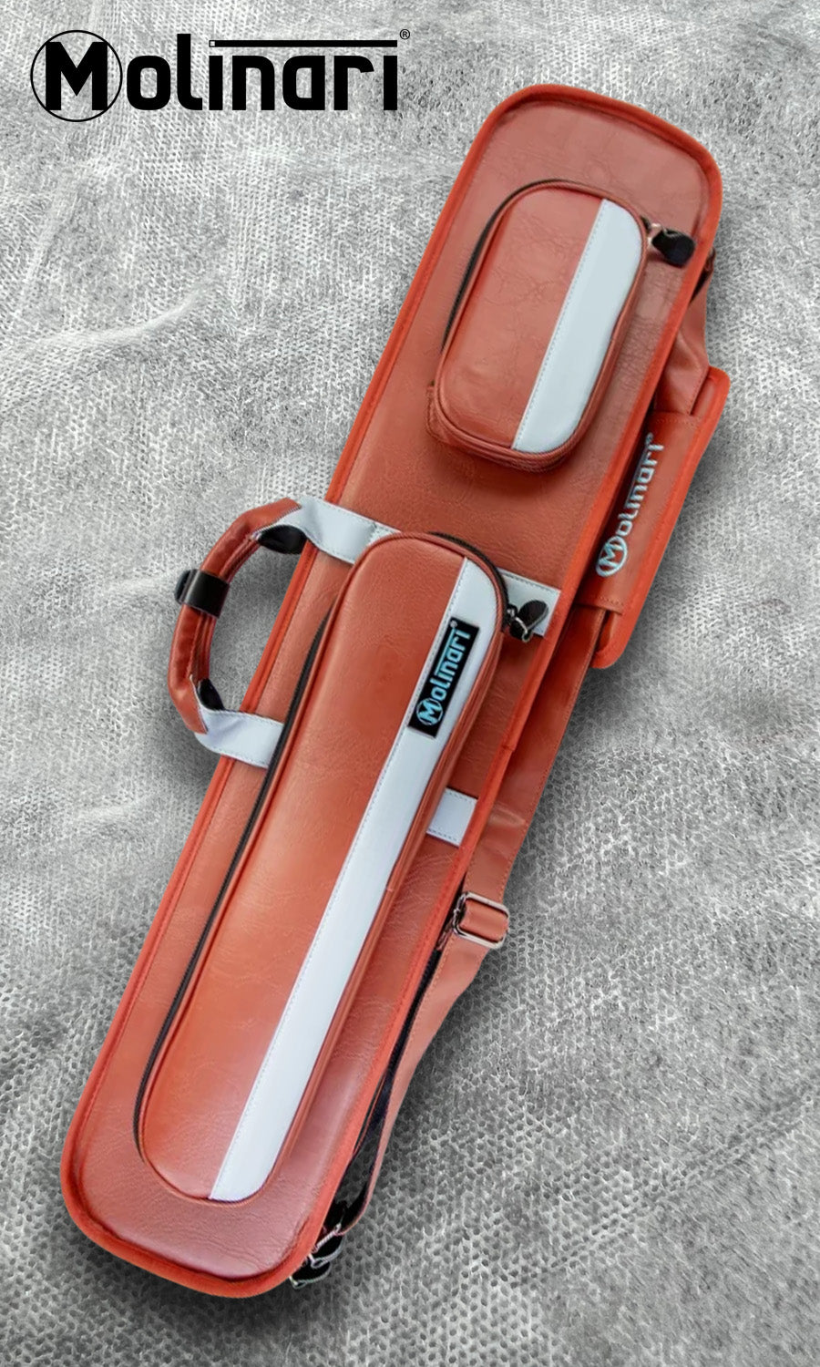 Molinari Retro Cue Bag Brown/Light Blue 3B/6S