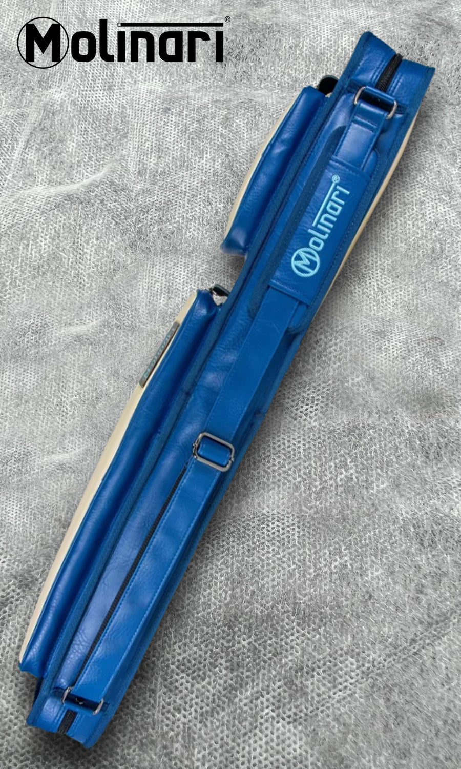 Molinari Retro cue Bag Blue/Beige 2B/4S