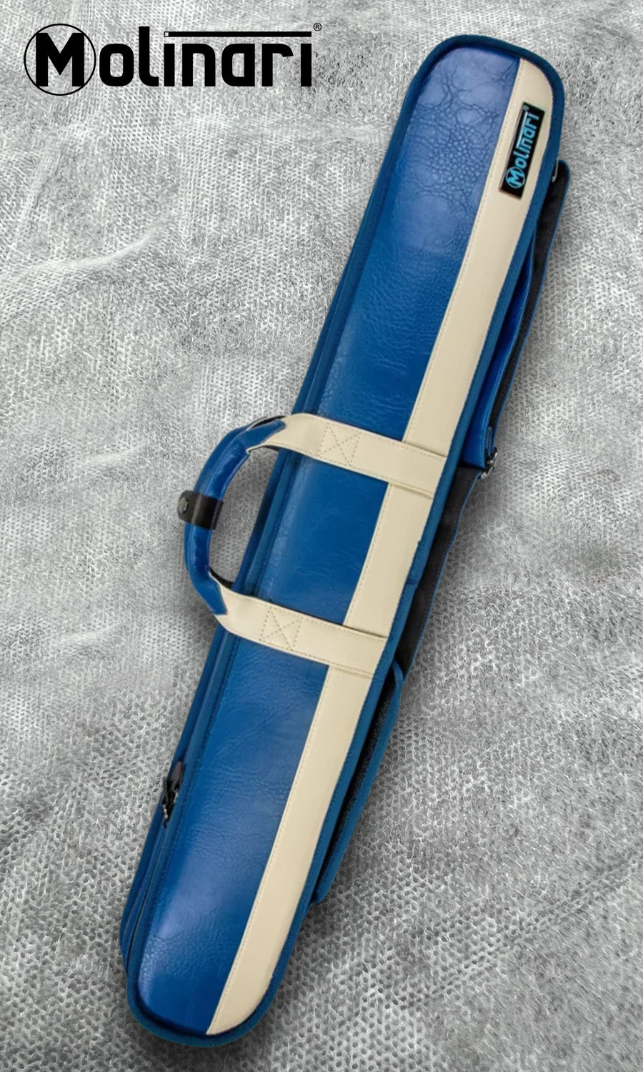 Molinari Retro cue Bag Blue/Beige 2B/4S