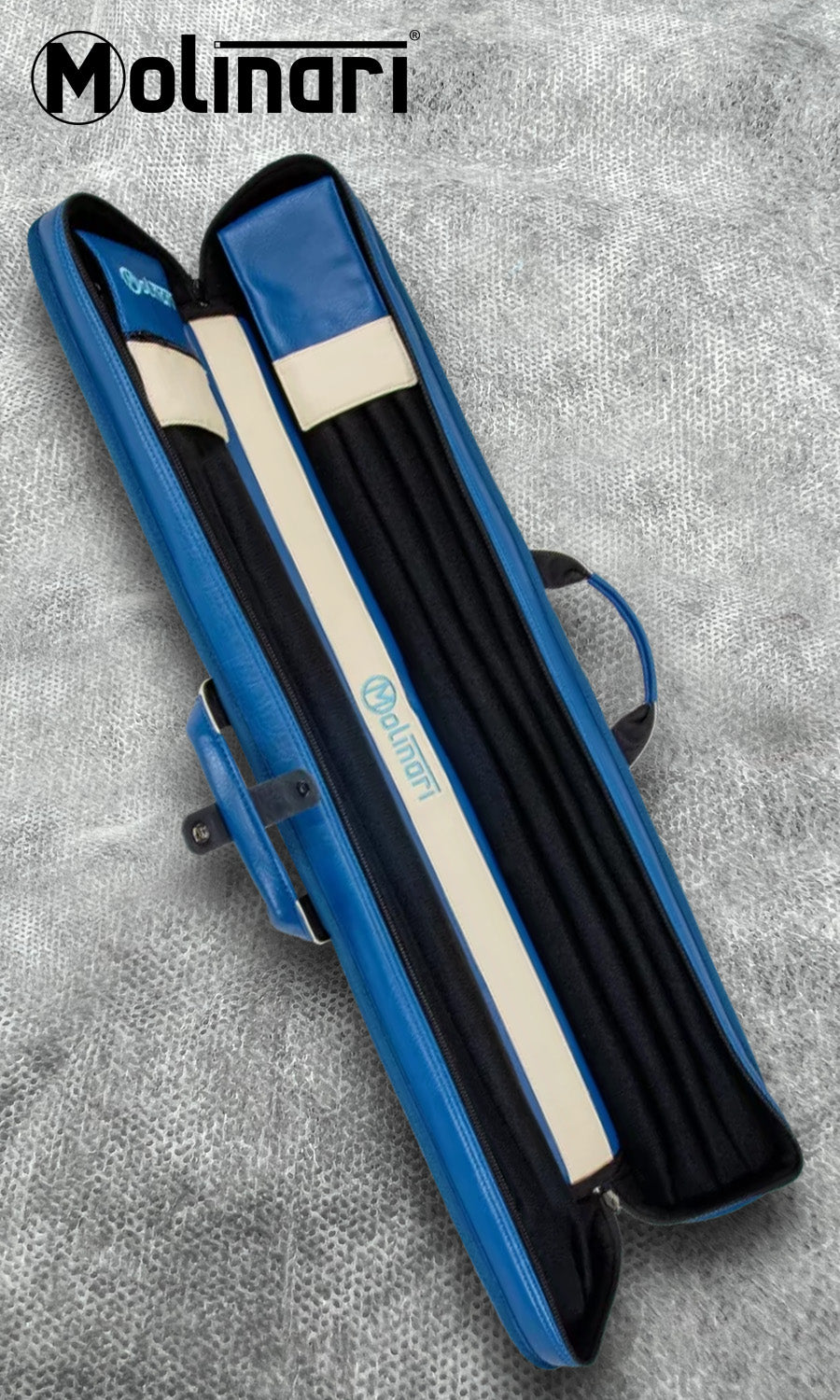 Molinari Retro cue Bag Blue/Beige 2B/4S