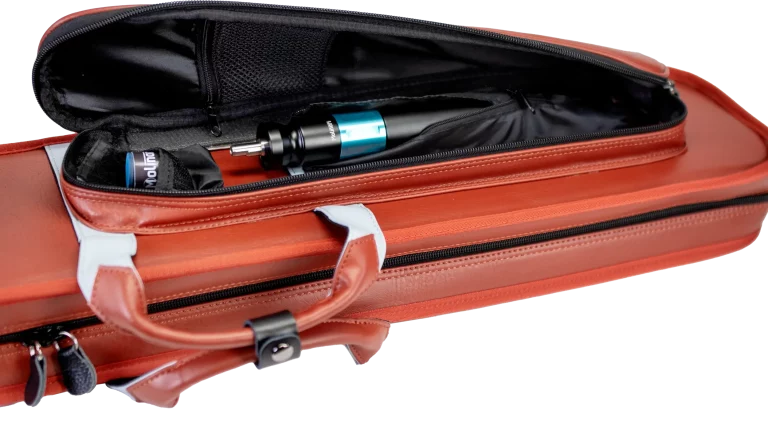 Molinari Retro Cue Bag Brown/Light Blue 3B/6S