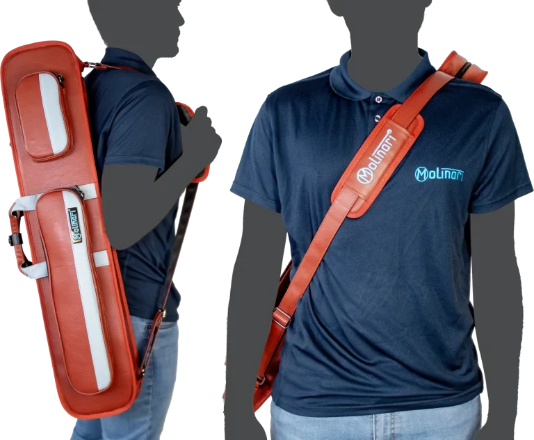 Molinari Retro Cue Bag Brown/Light Blue 3B/6S