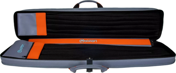 Molinari Retro Cue Bag Grey/Orange 3B/6S