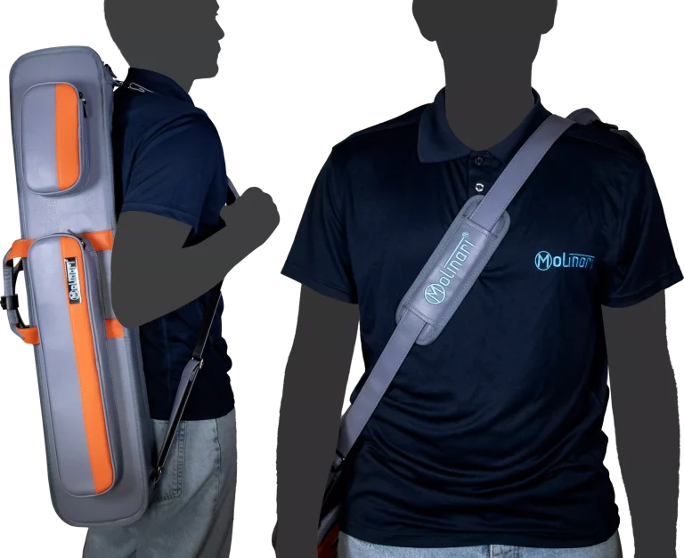 Molinari Retro Cue Bag Grey/Orange 3B/6S
