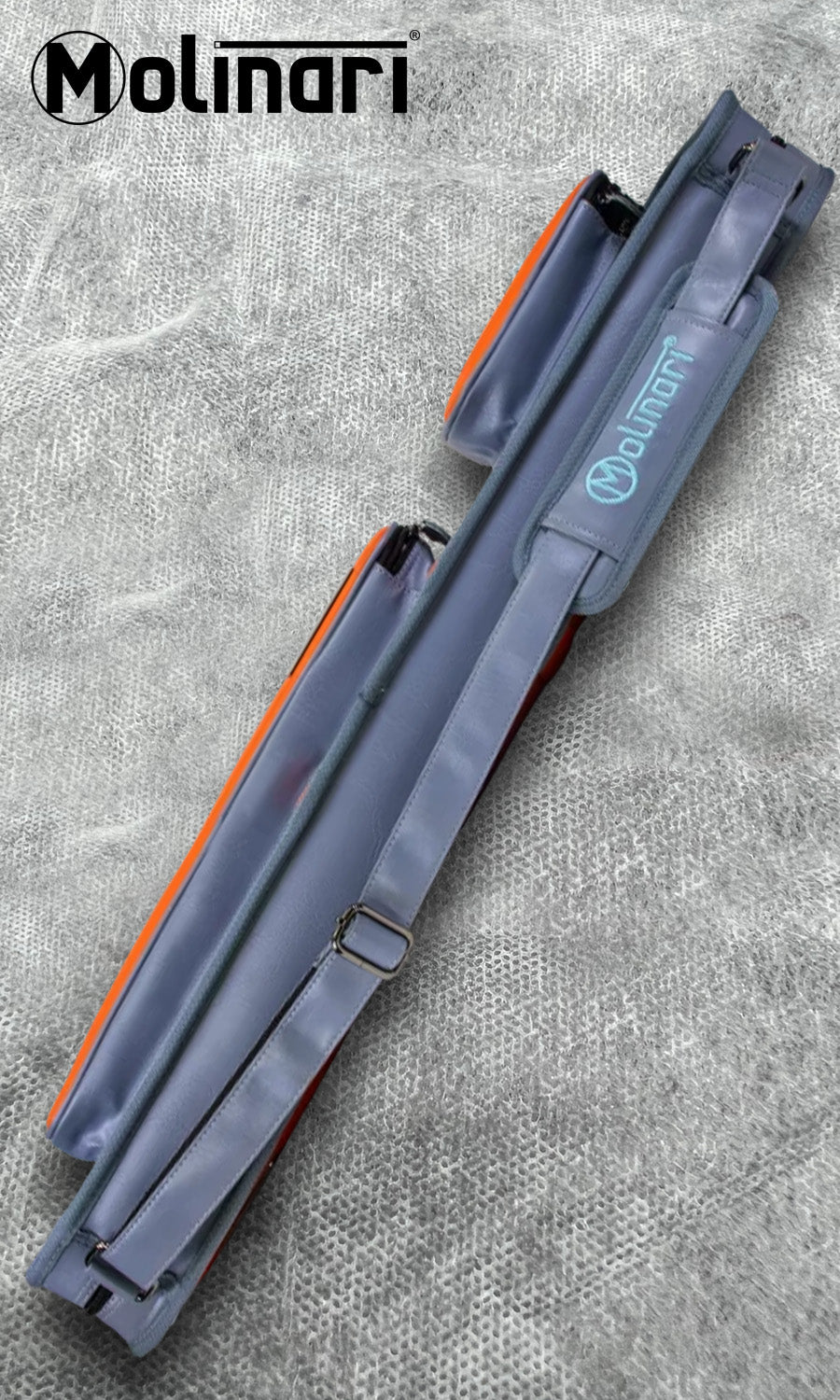 Molinari Retro Cue Bag Grey/Orange 3B/6S