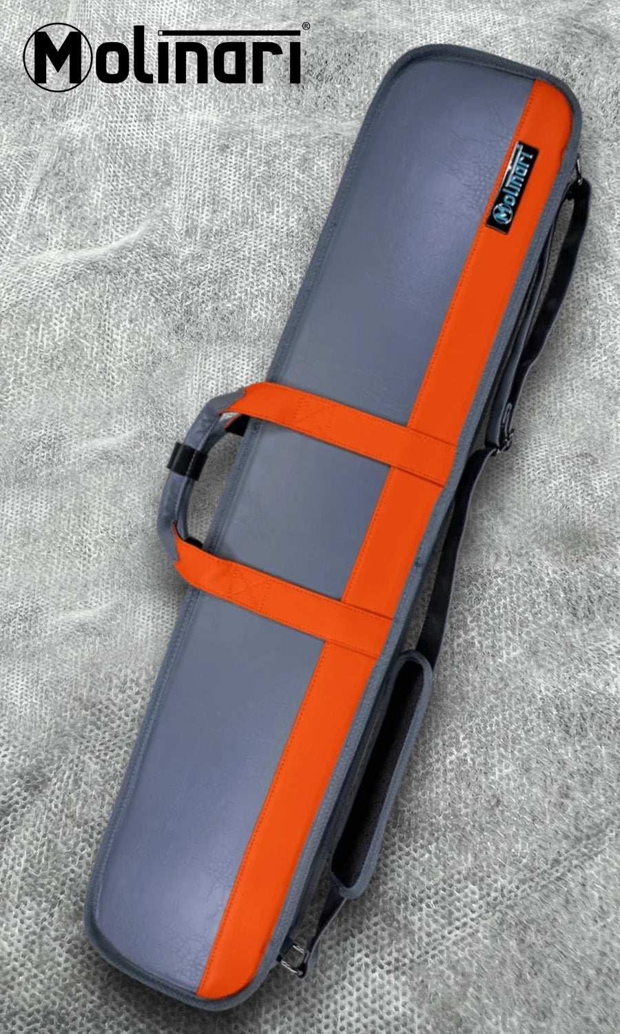 Molinari Retro Cue Bag Grey/Orange 3B/6S