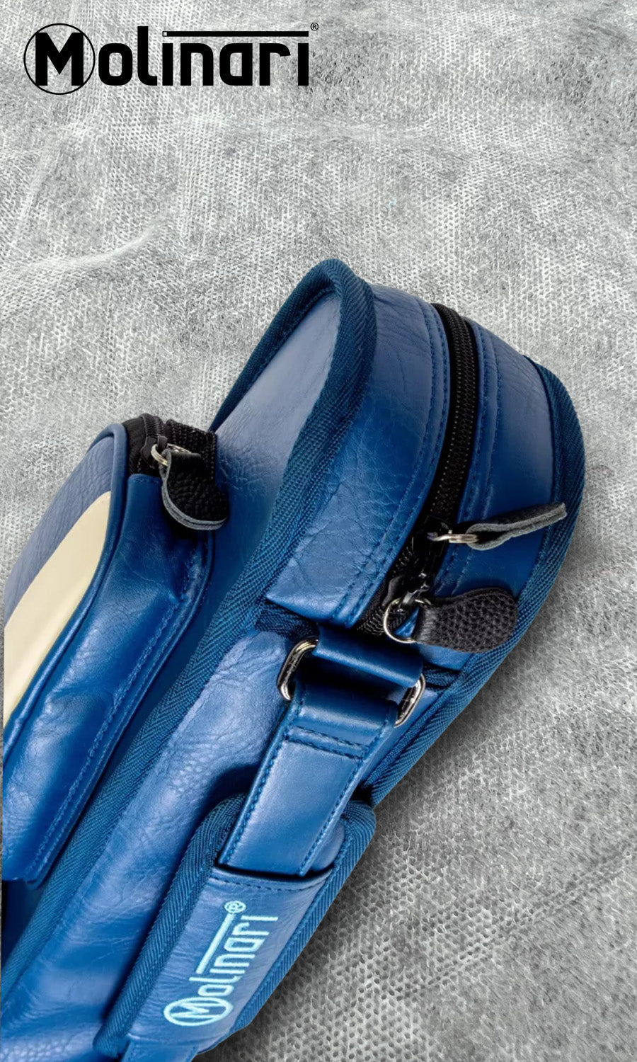 Molinari Retro cue Bag Blue/Beige 2B/4S